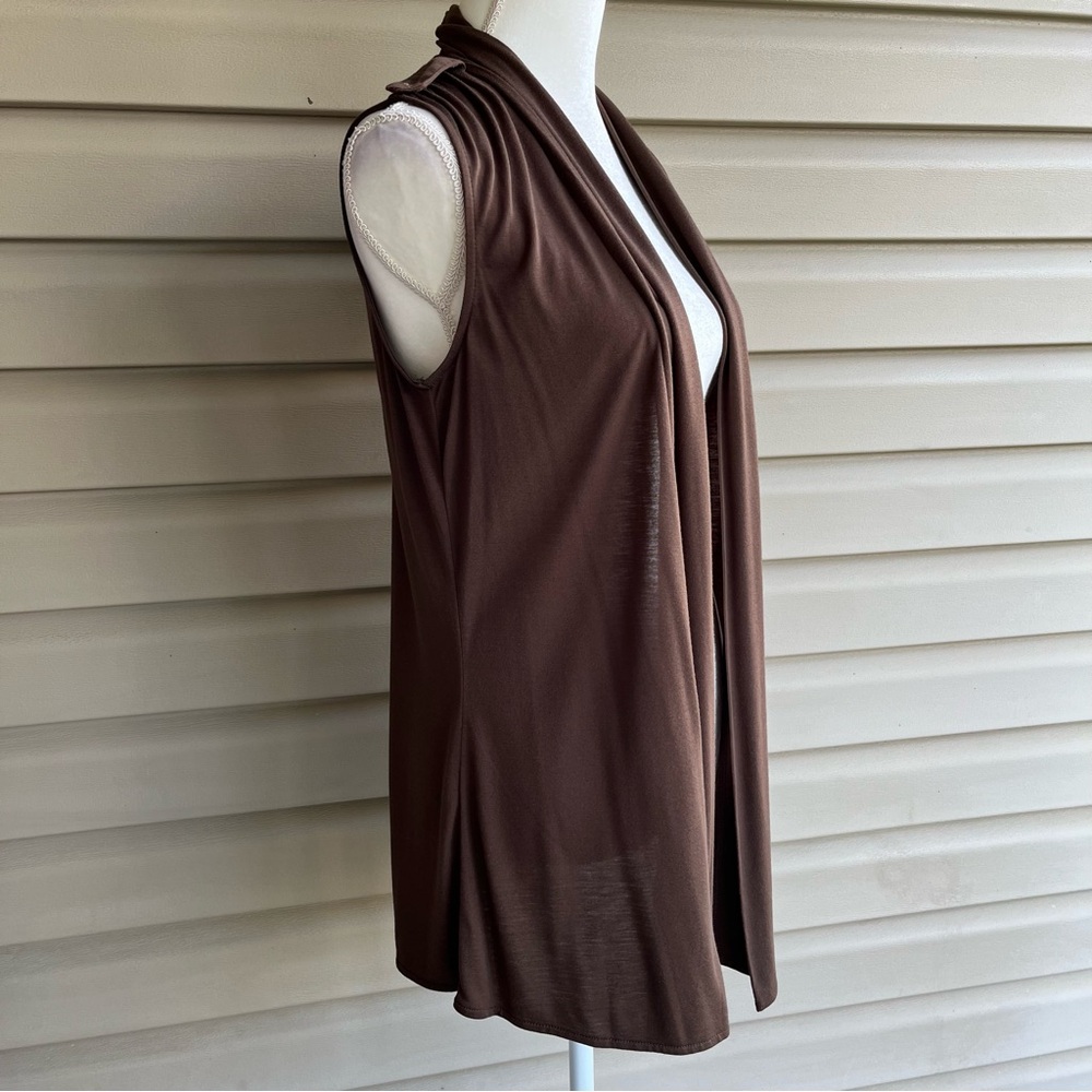 •Liz Claiborne• NWT Long Open Vest/Sleeveless Duster - Size Small - Picture 5 of 9